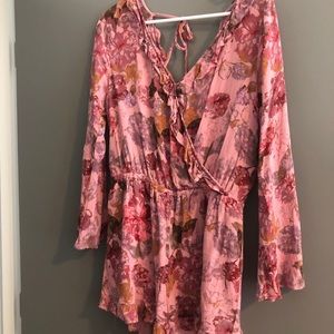 Floral Long Sleeved Romper